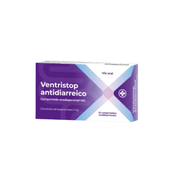 Ventristop antidiarreico MG, 2 mg Blister 10 Unidade(s) Comp orodisp