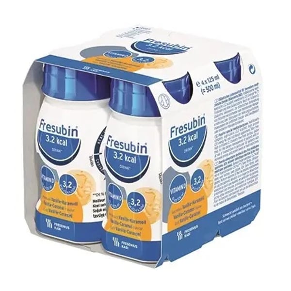 Fresubin 3,2kcal Drink Baunilha Caramelo Vitamina D 125mlx4
