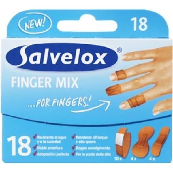 Salvelox Finger Penso Plast Mix X 18