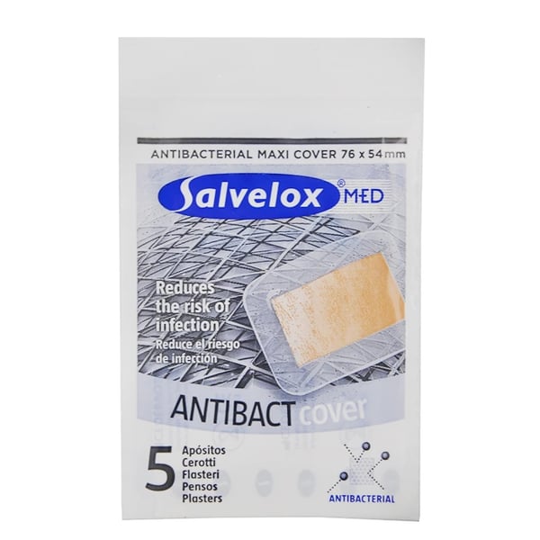 Salvelox Med Antibact Cover 76x54mm X 5