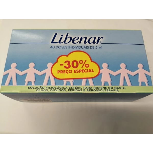 Libenar Baby Soro fisiológico estéril em monodoses 40 Unidade(s) com Desconto de 30%