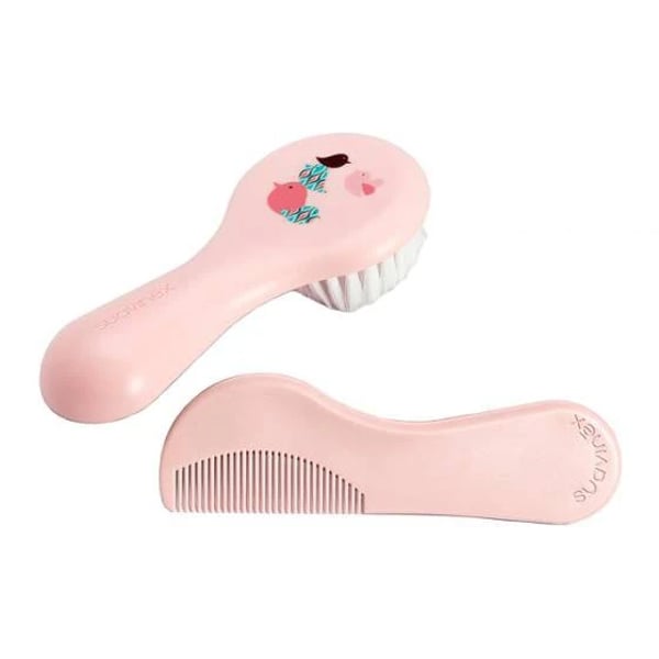 Suavinex Cepillo Rosa + Peine 0M+