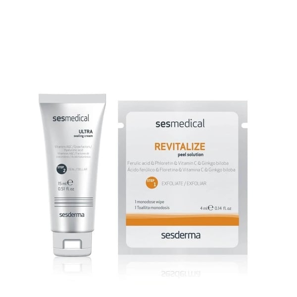 Sesmedic Revitalize Pers Peel Esfol Toalhitas +Creme