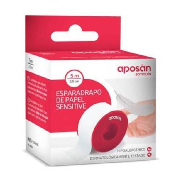 Aposan Adesivo Cor Pap Branc 5mx2,5cm