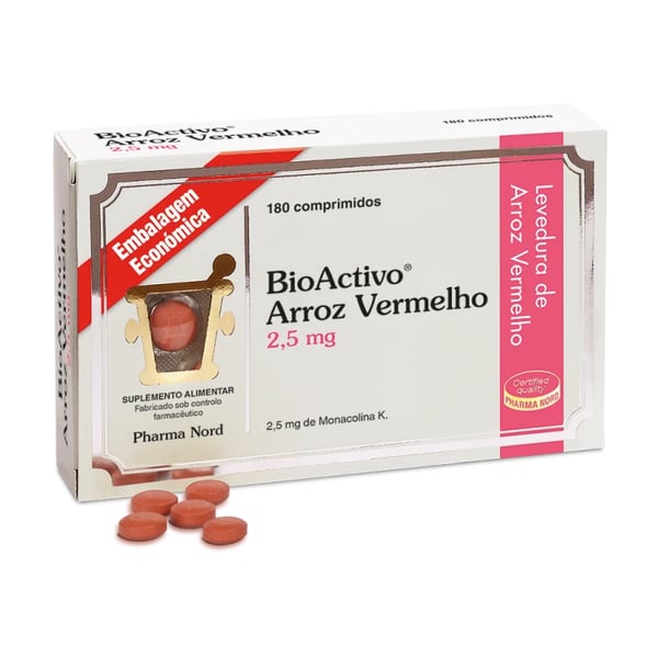 Bioactivo Arroz Vermelho 2.5 mg Comprimidos 180 Unidade(s) Embalagem económica