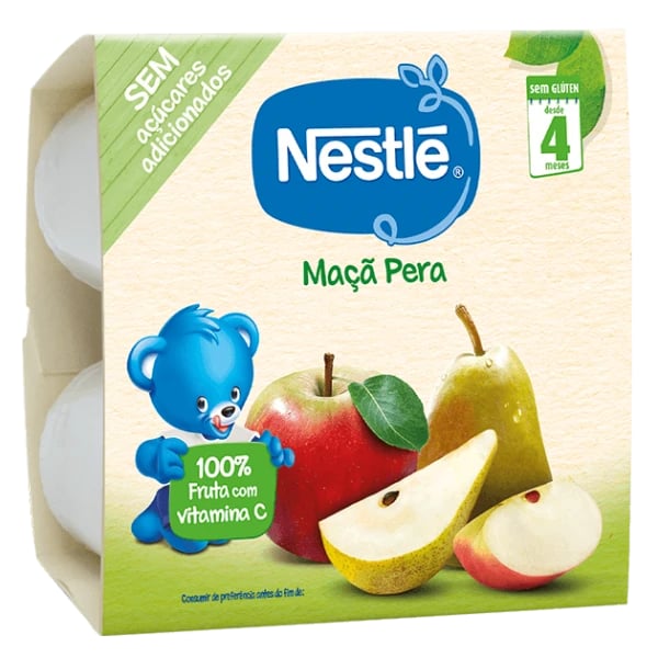 Nestle Copinhos Maca Pera 4 X 100 G
