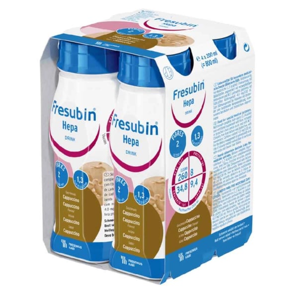Fresubin Hepa Drink Solucao Cappuccino 4 X 200 Ml