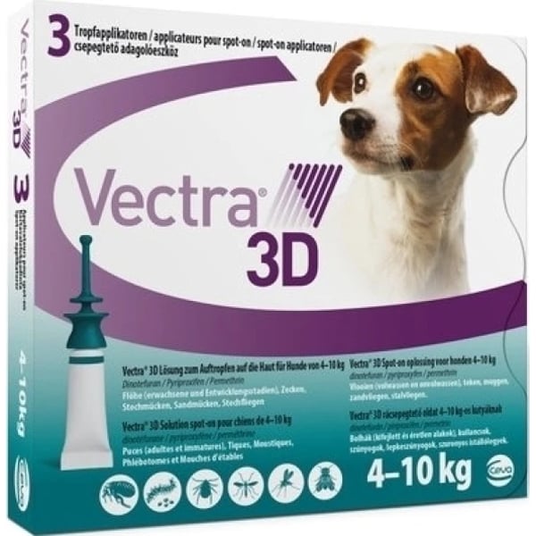Vectra 3d Sol Cao 4-10kg 1,6ml X 3 sol unção punctif VET