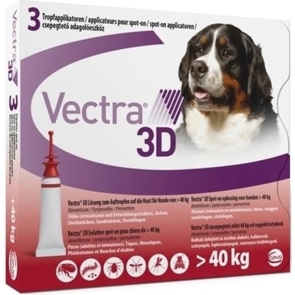Vectra 3d Sol Cao >40kg 8ml X 3 sol unção punctif VET