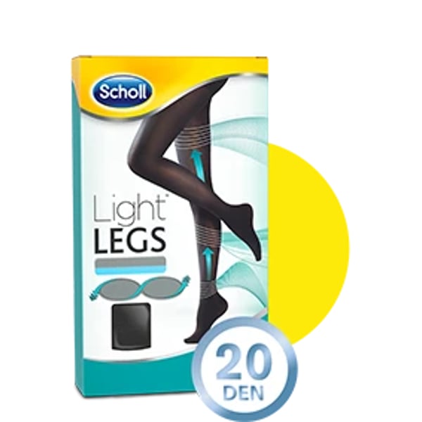 Scholl Light Legs Coll Comp 20den S Preto
