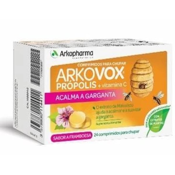 Arkovox Propolis+ Vit C Framboesa Comp X 24